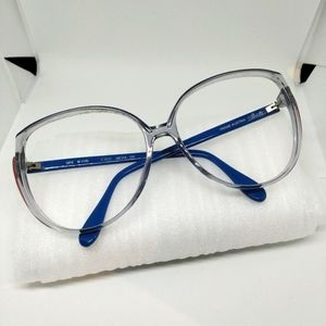 Vintage Silhouette Made in Austria Blue Clear SPX M1145 Glasses Frames 56-14-130